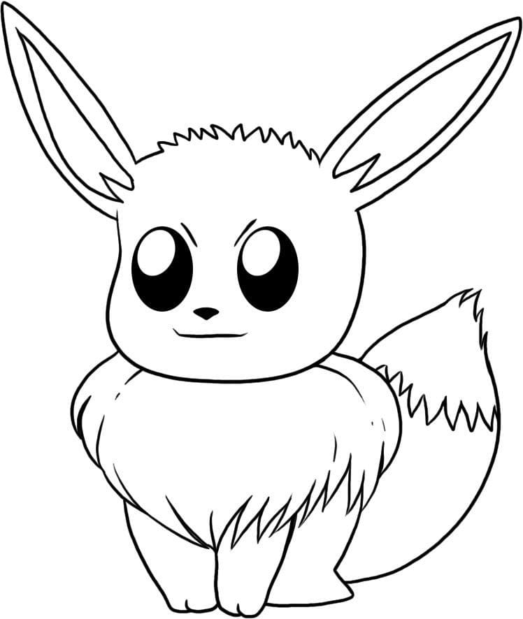 Desenho deFeliz Eevee para colorir