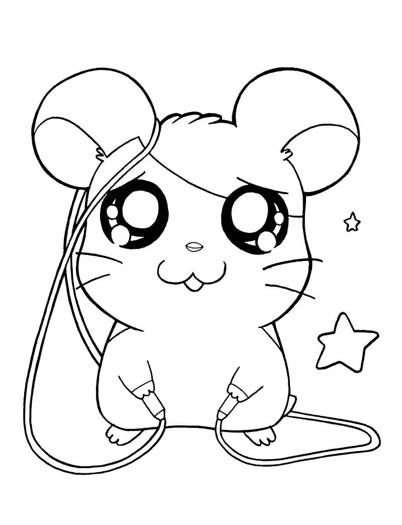 Desenho de Feliz Hamtaro 3 para colorir