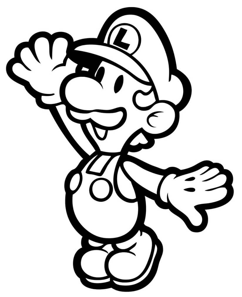 Desenho deFeliz Luigi para colorir