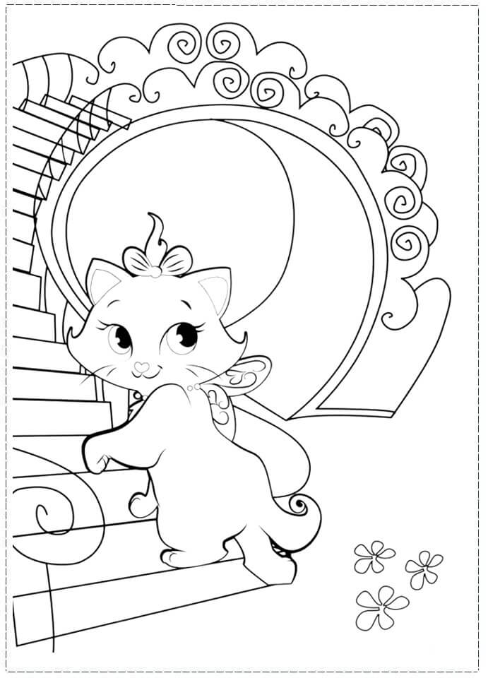 Desenho de Feliz Marie 4 para colorir