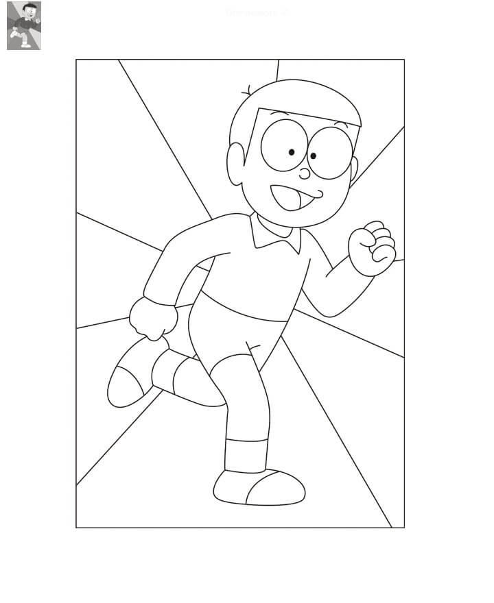 Desenhos de Nobita para colorir