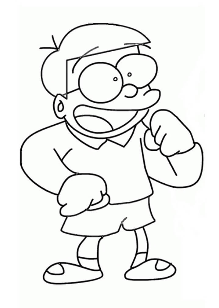 Desenho deFeliz Nobita 8 para colorir