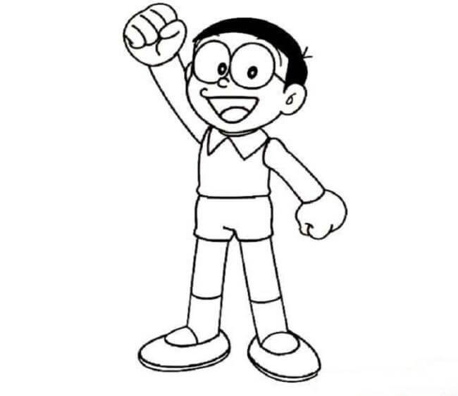 Desenho deFeliz Nobita para colorir