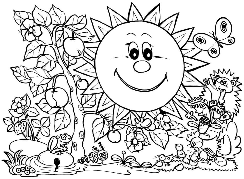 Desenho deFeliz Primavera 3 para colorir