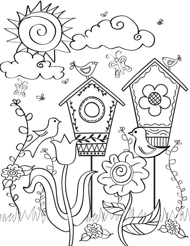 Desenho de Feliz Primavera 5 para colorir