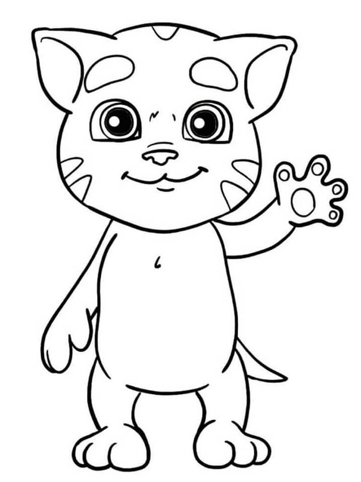 Desenho deFeliz Talking Tom 4 para colorir