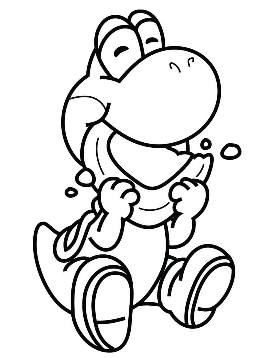 Desenho deFeliz Yoshi para colorir