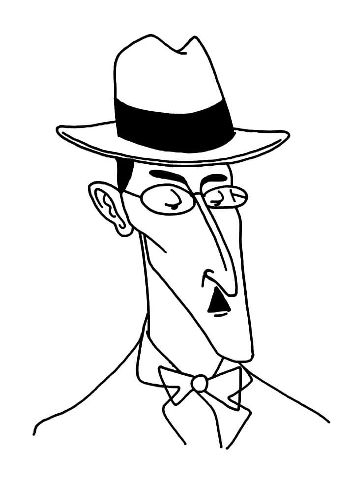 Desenhos de Fernando Pessoa para colorir