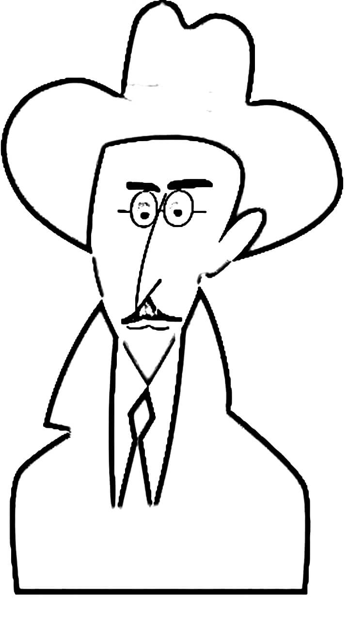 Desenho deFernando Pessoa 9 para colorir