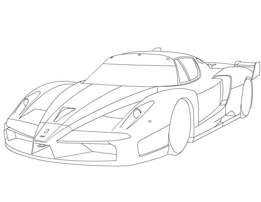 Desenho deFerrari FXX para colorir