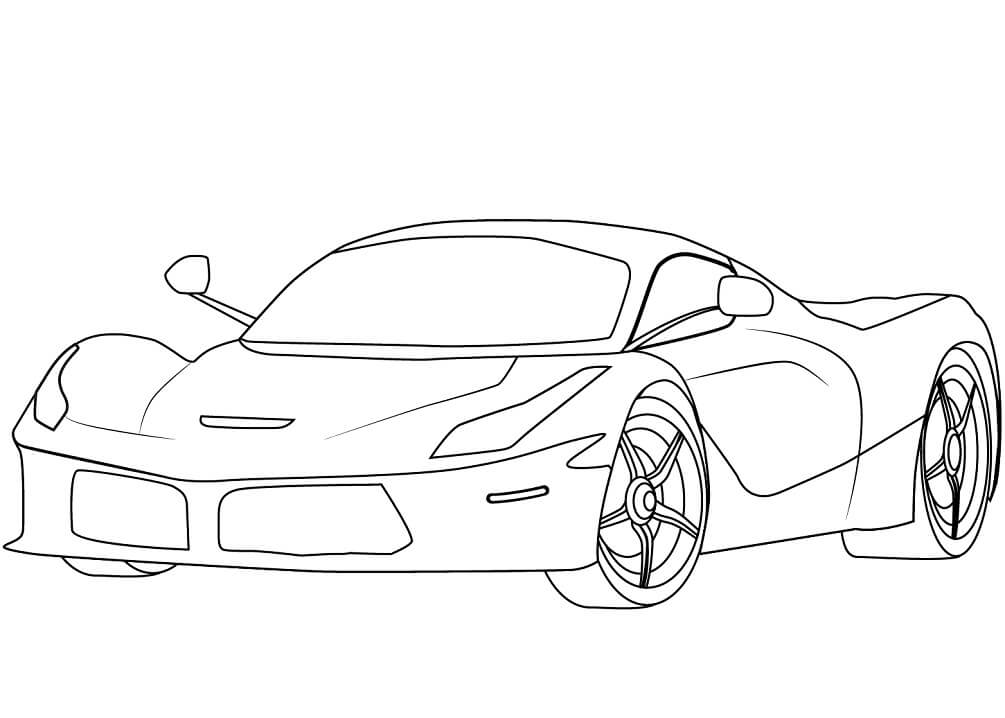 Desenho deFerrari Laferrari para colorir