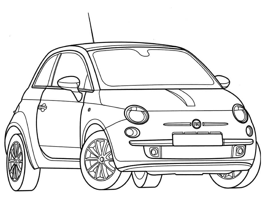 Desenho deFiat 500 para colorir