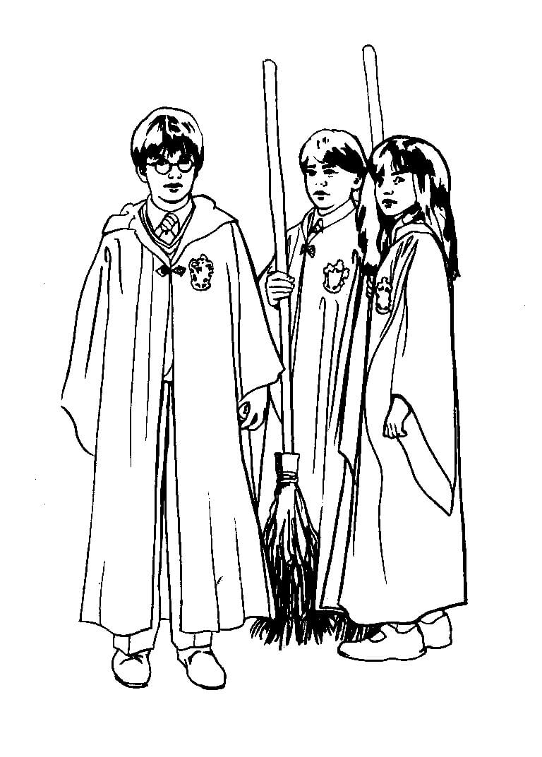 Desenho de Filme de Harry Potter 1 para colorir