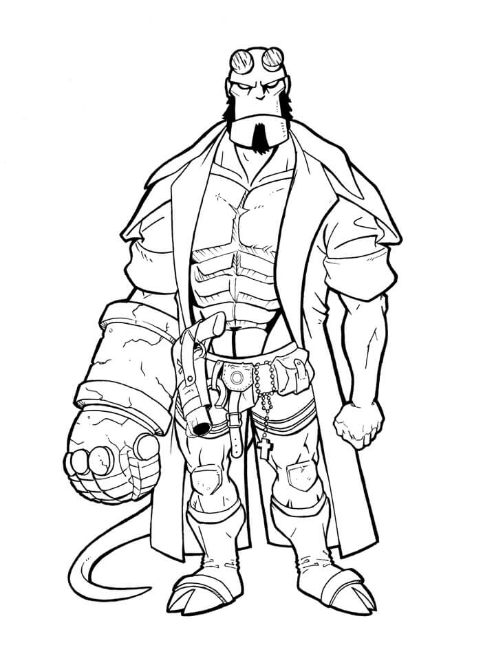 Desenho de Filme Hellboy 4 para colorir