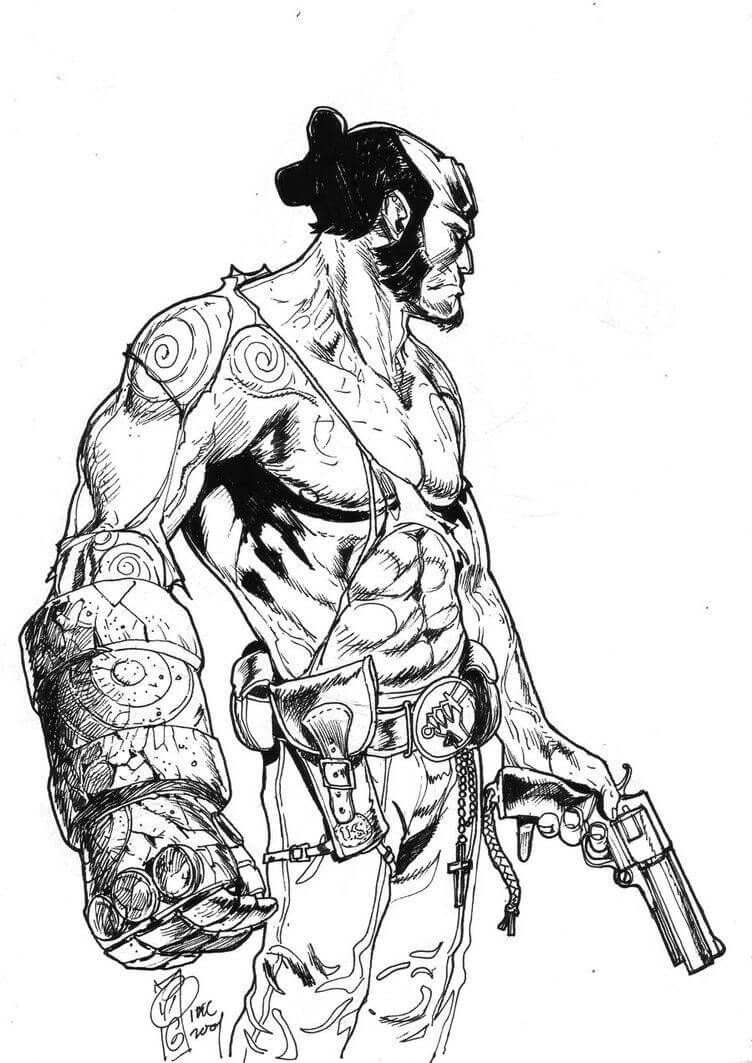 Desenho de Filme Hellboy para colorir