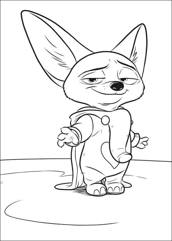 Desenho deFinnick de Zootopia para colorir