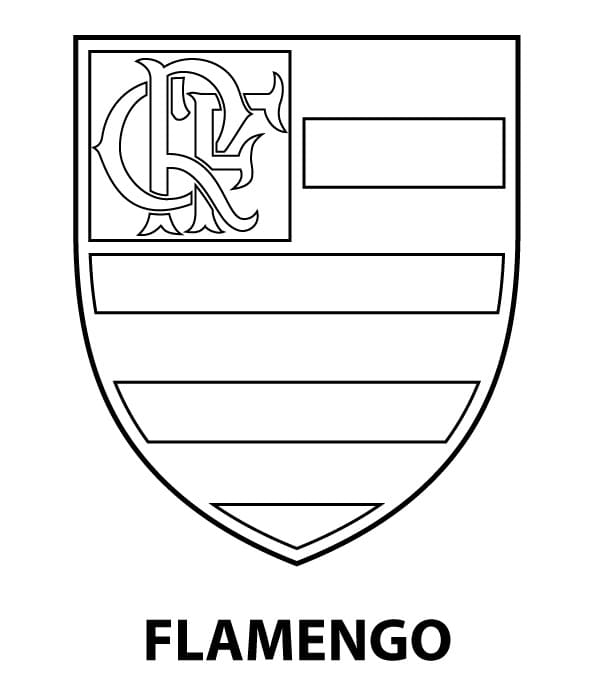 Desenhos de Flamengo para colorir