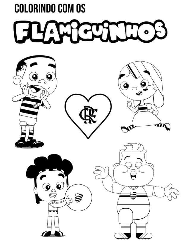 Desenho deFlamiguinhos para colorir