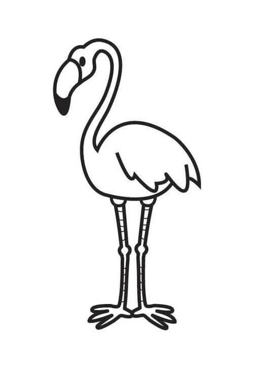 Desenho deFlamingo Simples 1 para colorir