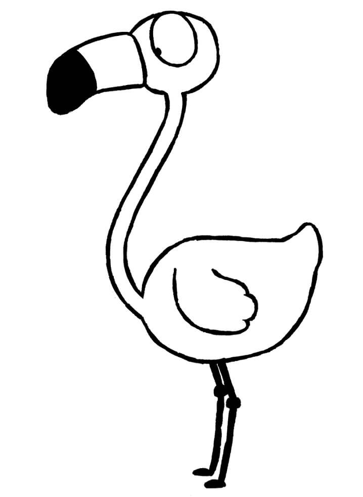 Desenho deFlamingo Simples 2 para colorir