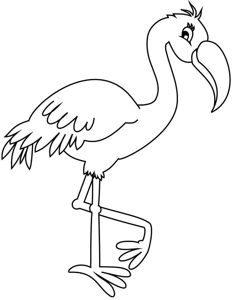 Desenho deFlamingo Simples 3 para colorir