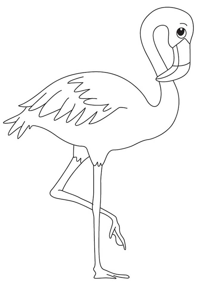 Desenho deFlamingo Simples 4 para colorir