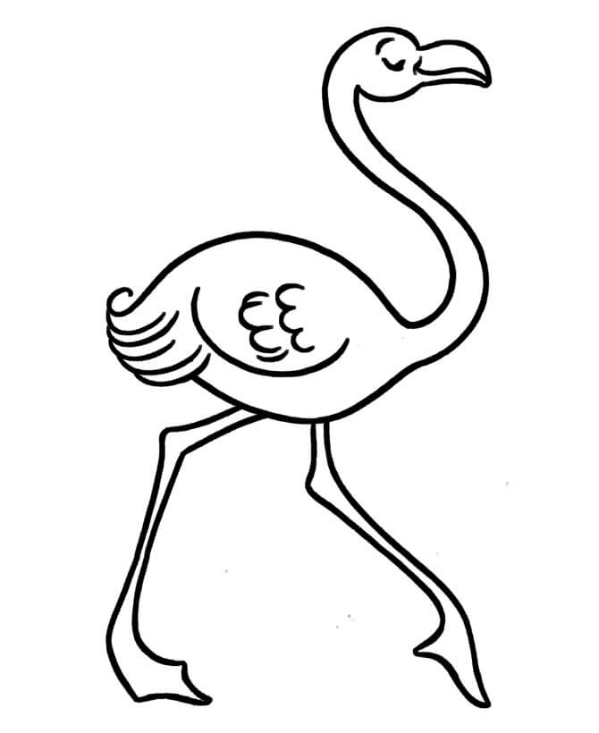 Desenho deFlamingo Simples para colorir