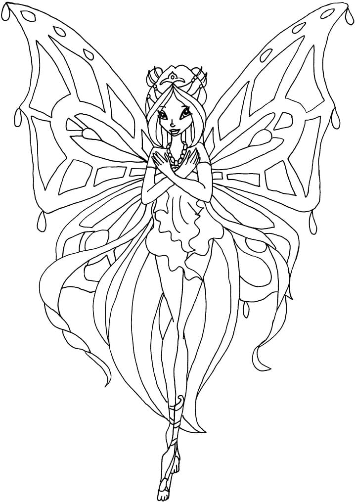 Desenho deFlora da Clube Winx 12 para colorir