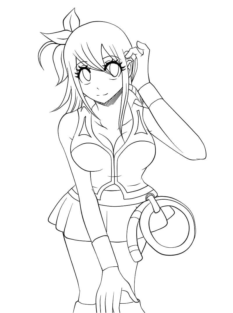 Desenho deFofa Lucy Heartfilia 3 para colorir