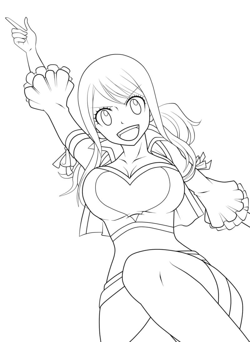 Desenho deFofa Lucy Heartfilia 5 para colorir