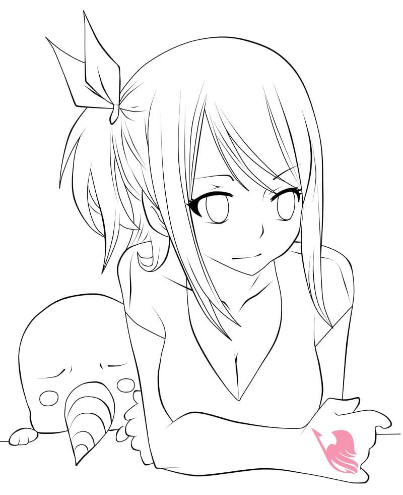 Desenho deFofa Lucy Heartfilia para colorir