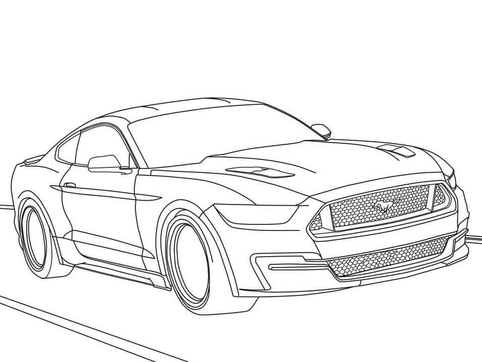 Desenho deFord Mustang 2015 para colorir