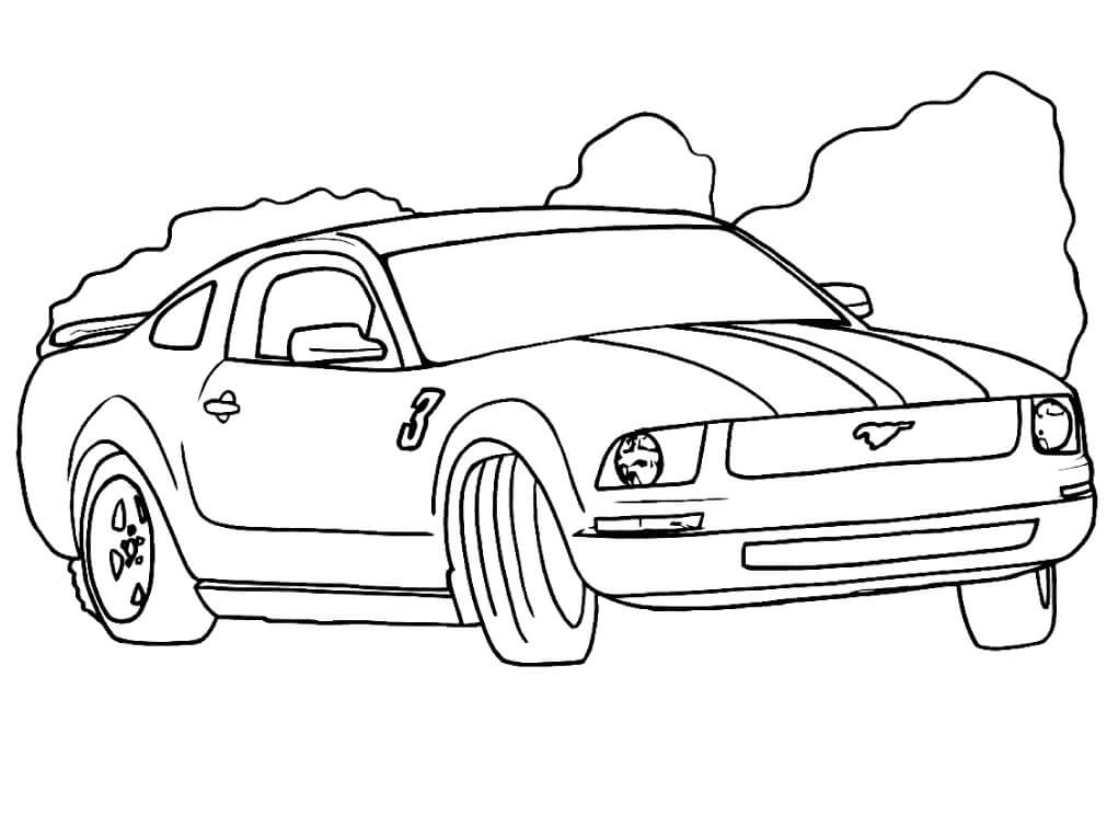 Desenho deFord Mustang para colorir