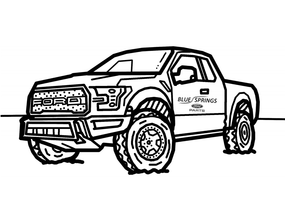 Desenho deFord Raptor 2 para colorir