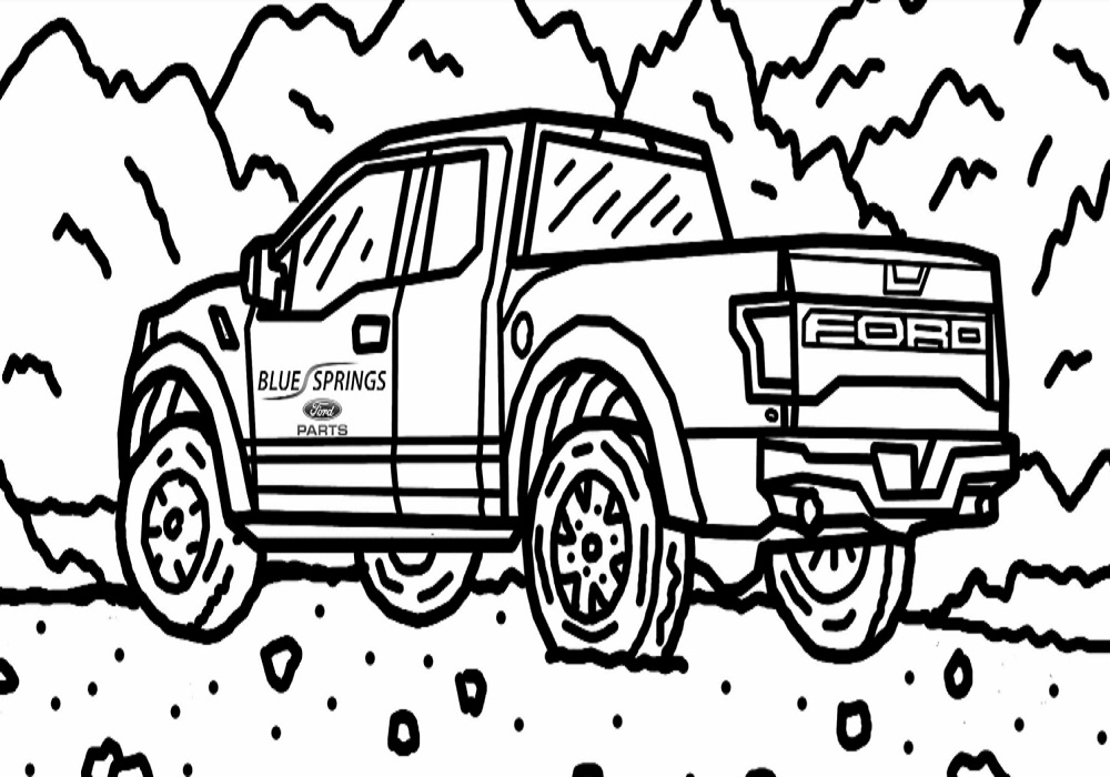 Desenho deFord Raptor 5 para colorir