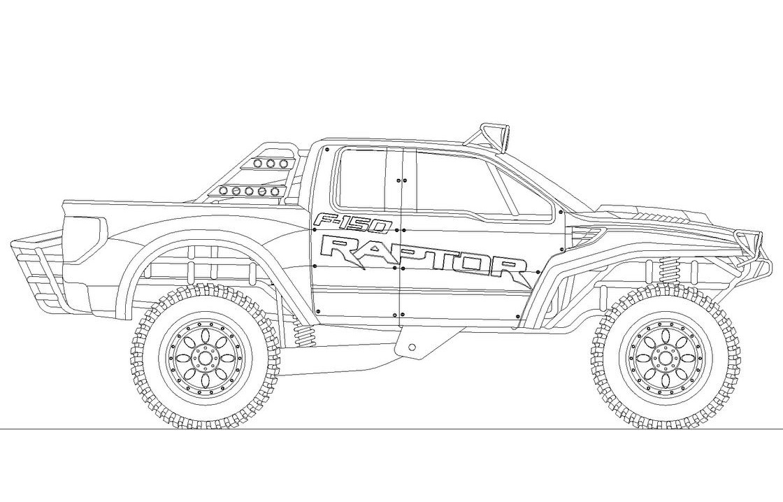 Desenho deFord Raptor 6 para colorir