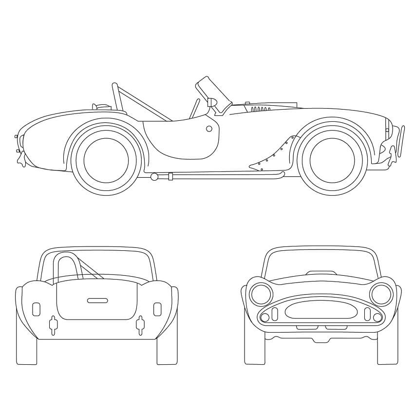 Desenho deFord Shelby Cobra para colorir