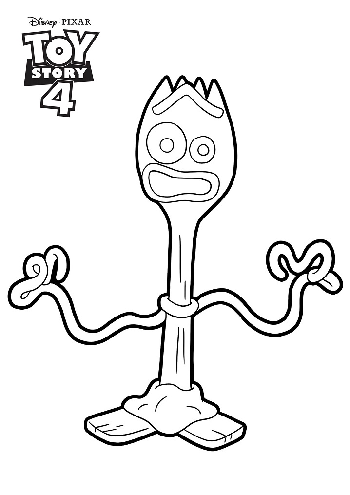 Desenho de Forky 4 para colorir