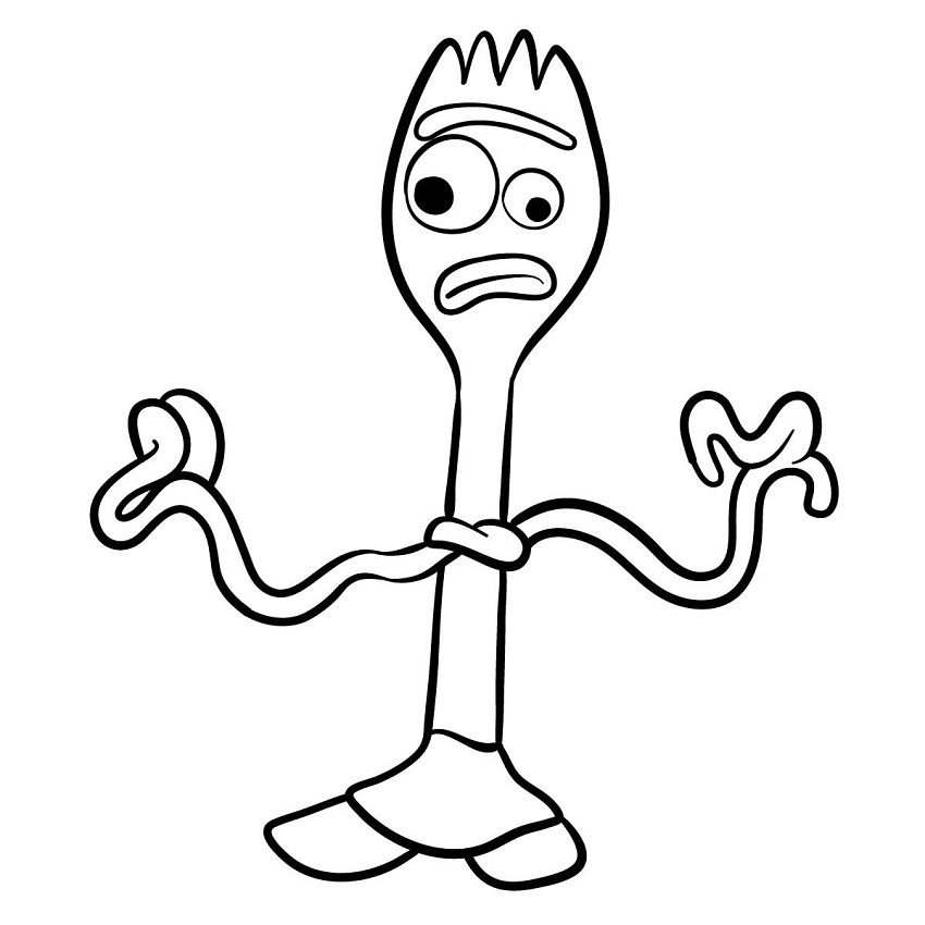 Desenho de Forky 5 para colorir