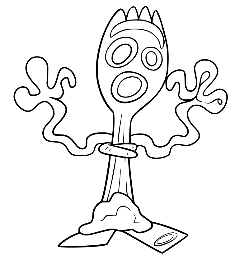 Desenho de Forky 6 para colorir