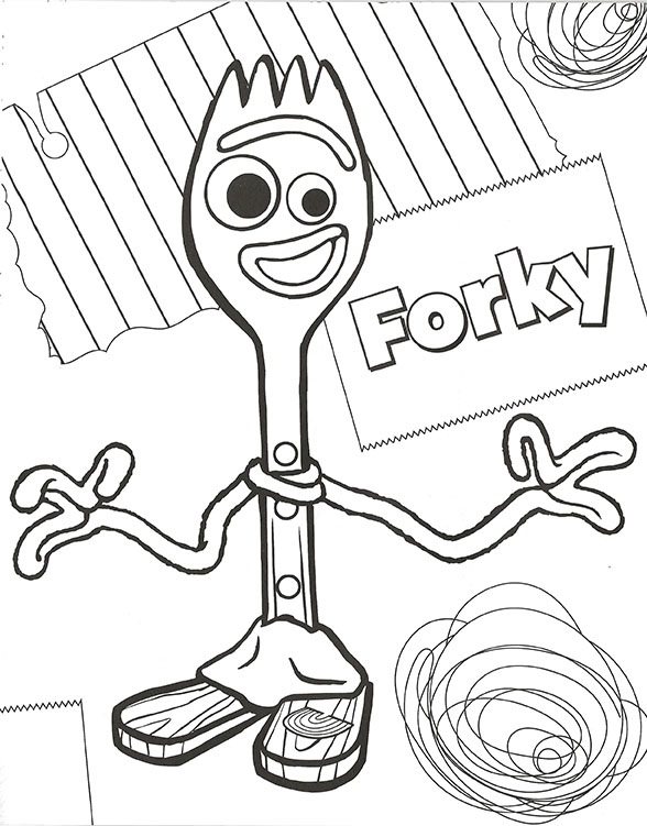 Desenho deForky para colorir