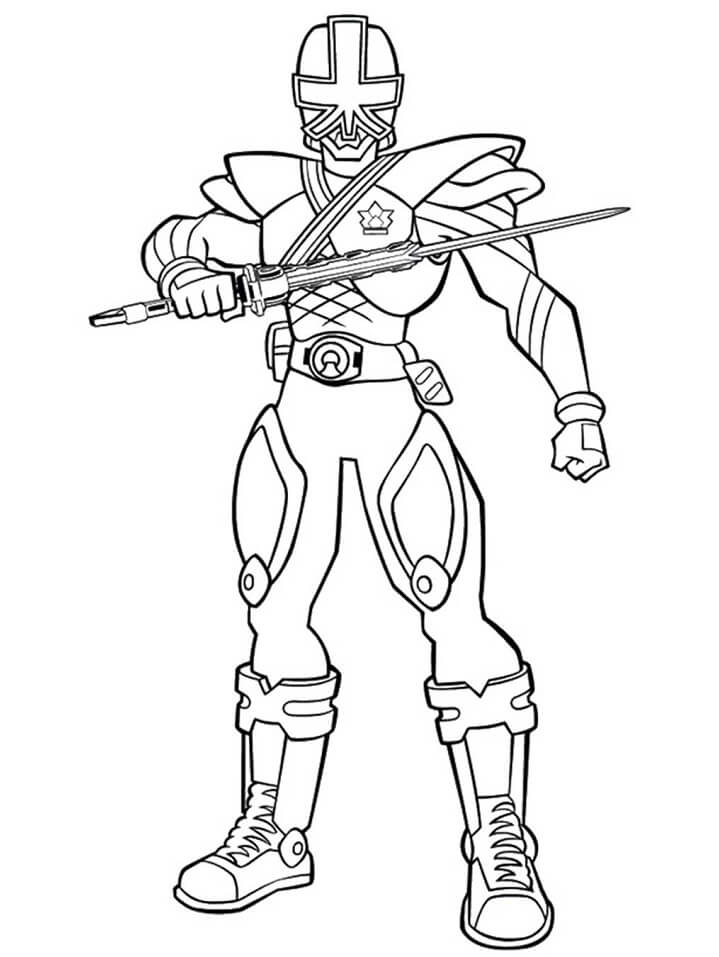 Desenho de Forte Power Ranger 5 para colorir