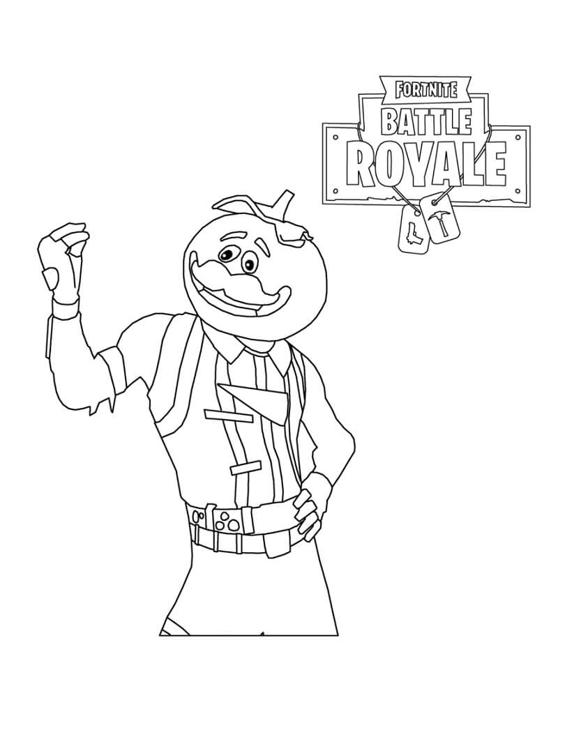 Desenho deFortnite Tomato Head para colorir