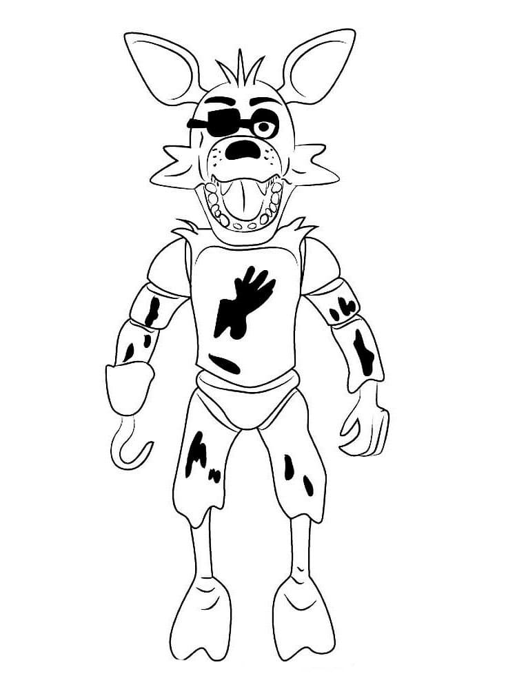 Desenho deFoxy Animatronic 4 para colorir