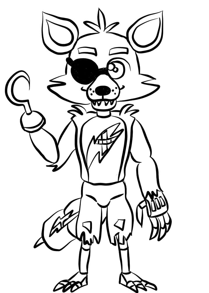 Desenho deFoxy Animatronic 5 para colorir