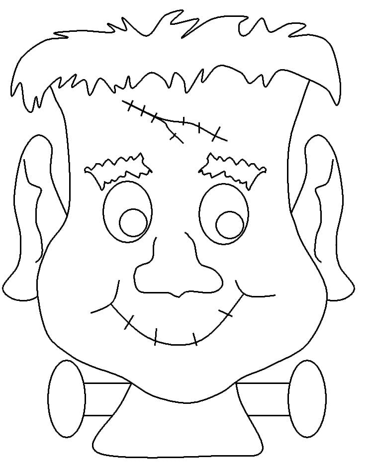 Desenho deFrankenstein Sorrindo para colorir