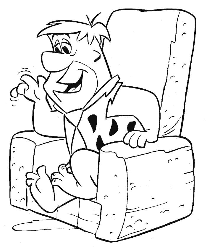 Desenho deFred Flintstone 5 para colorir