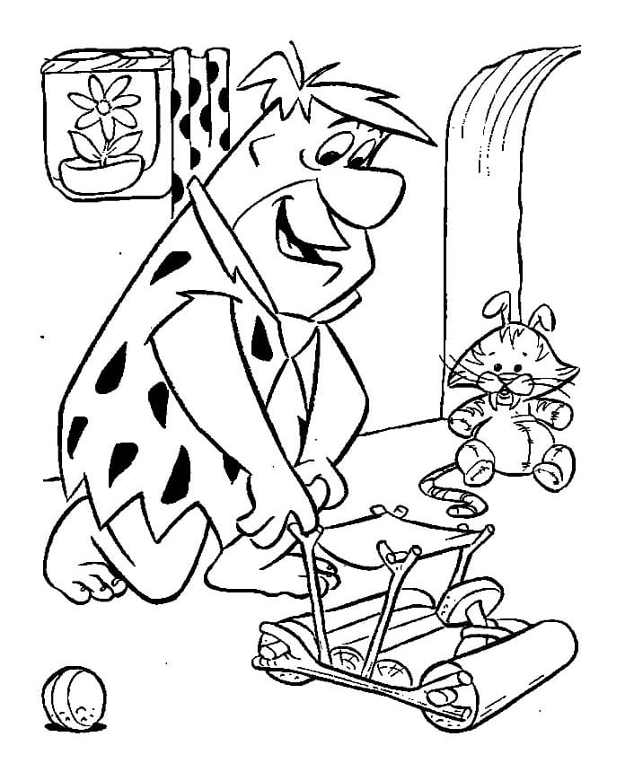 Desenho deFred Flintstone para colorir