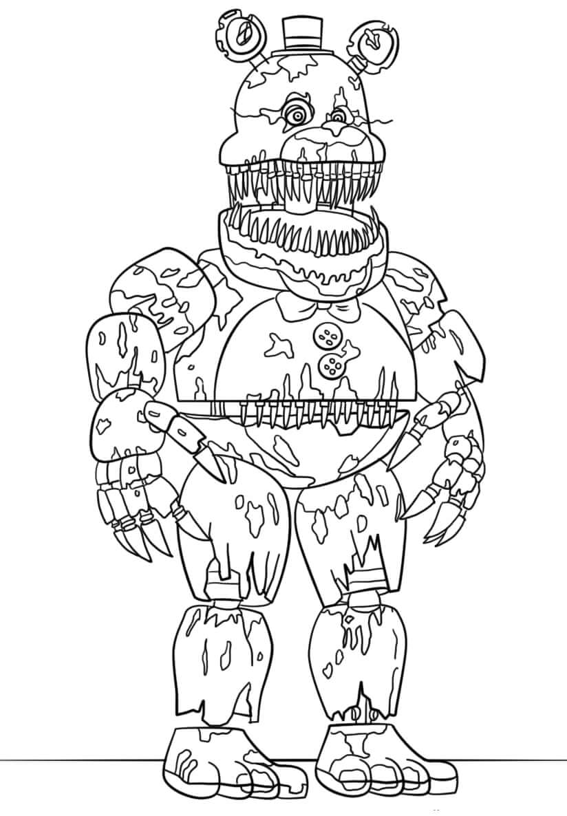 Desenho deFreddy Animatronic 1 para colorir