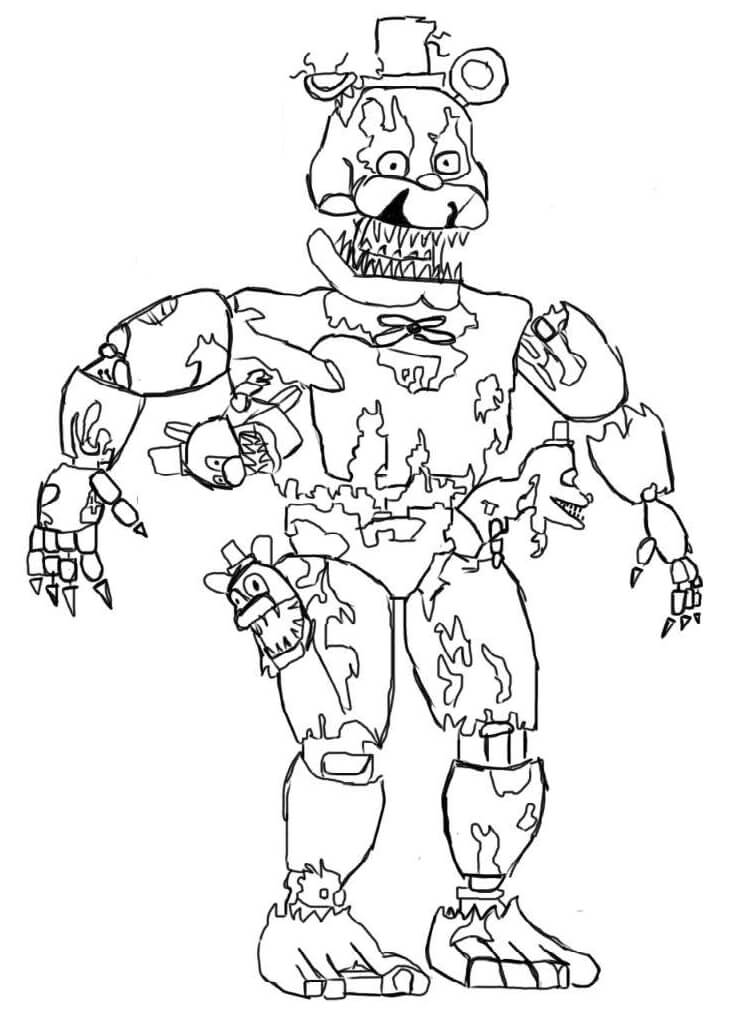 Desenho deFreddy Animatronic 3 para colorir